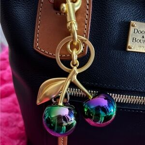 Iridescent Cherry Keychain and Bag Charm